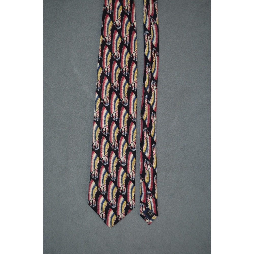 Vintage Roper Mens Silk Necktie Western Tribal Headwear Design